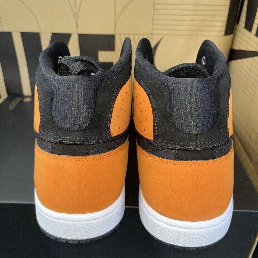 Nike Men’s High-Top Basketball Sneakers - Black, Orange, White - Picture 4 of 7